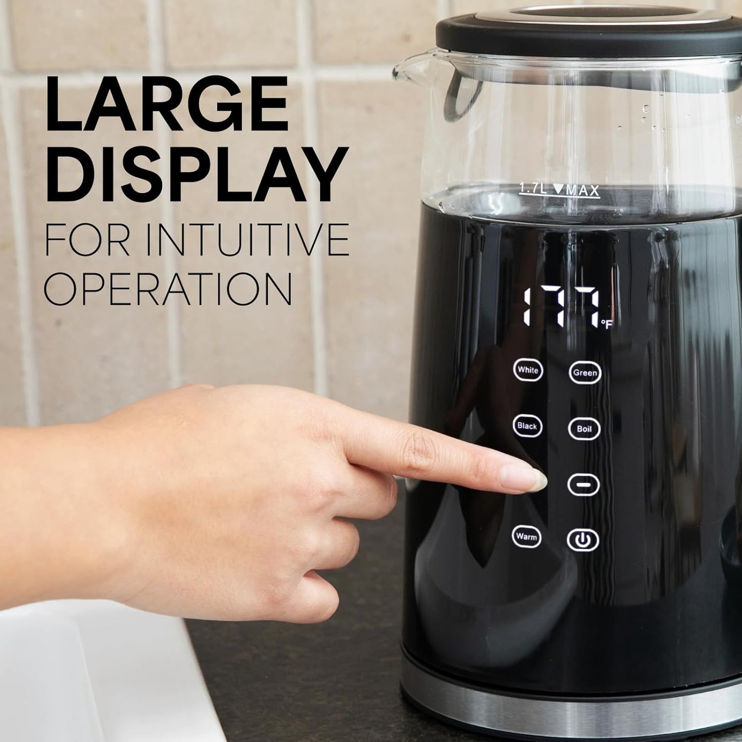 Electric kettle full glass design