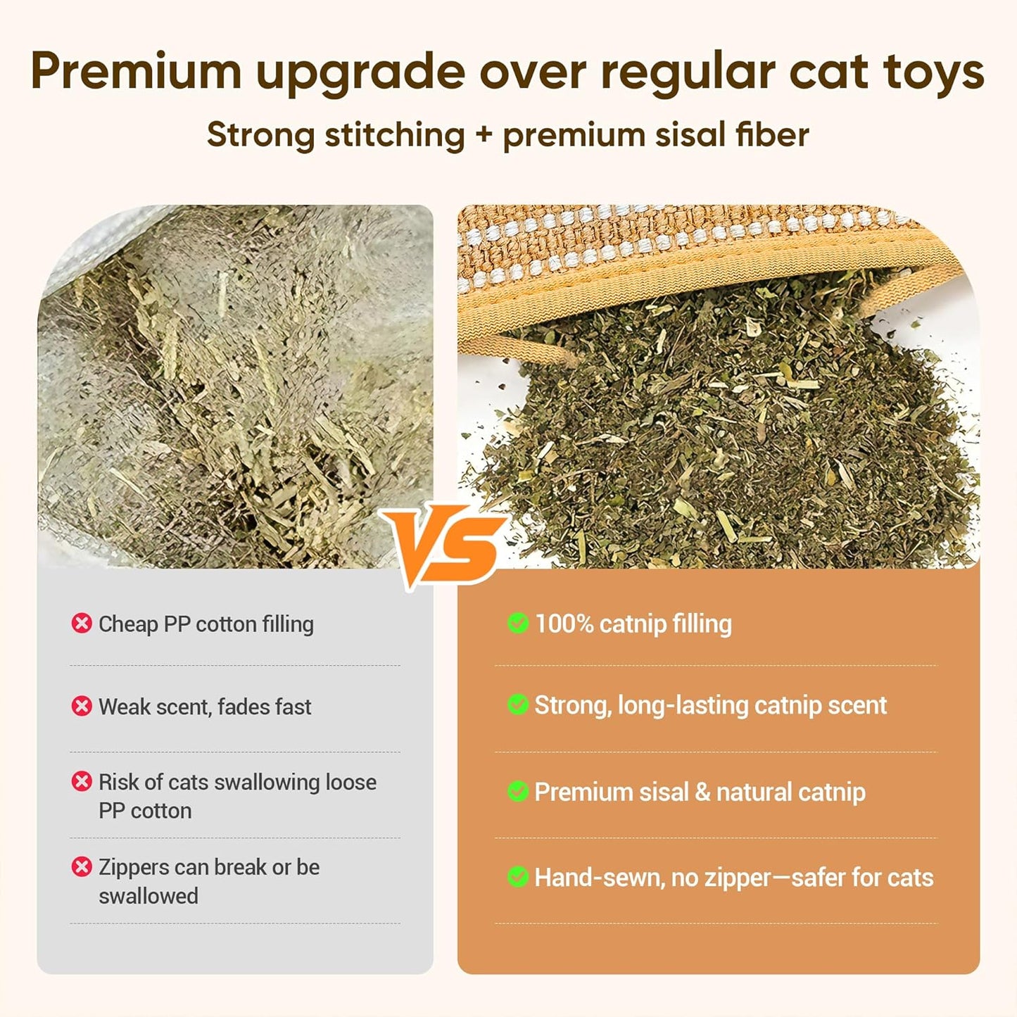 WhiskerWrestle™ Organic Catnip Chew Toy