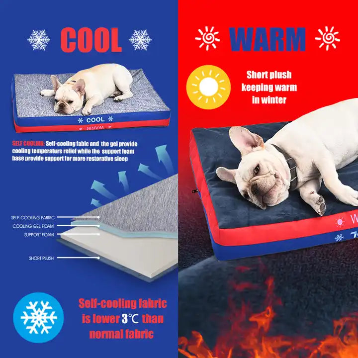 ChillPaws™ 2-in-1 Warming and Cooling Dog Bed