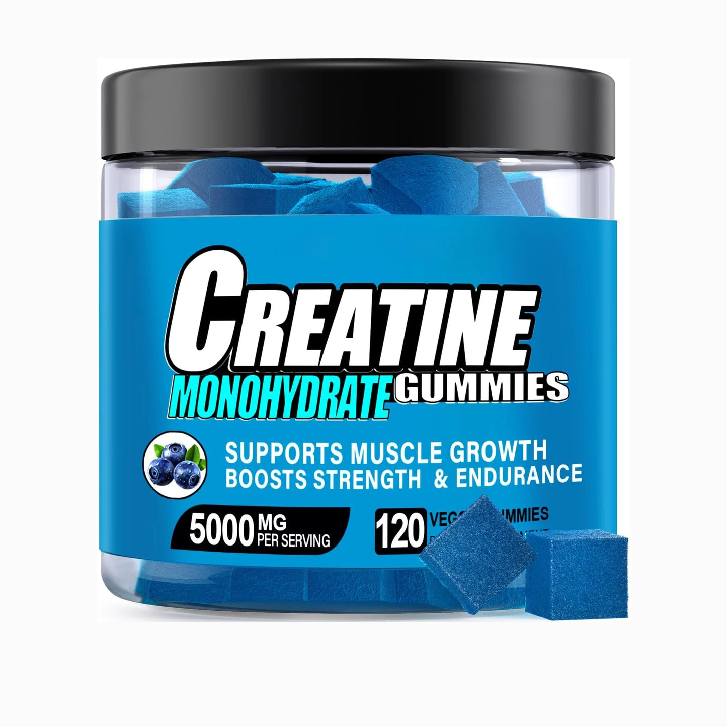 Blueberry Bliss Creatine Monohydrate Gummies 5g (120pcs)