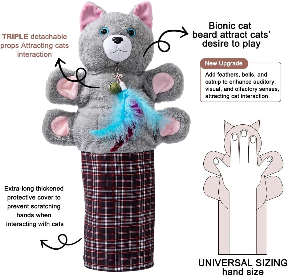 PurrPuppet™ Interactive Cat Wrestling Puppet