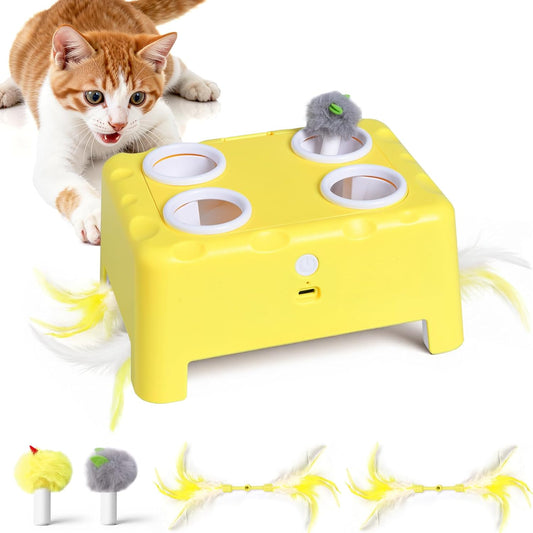 PouncePatrol™ Whack-A-Mole Interactive Cat Toy