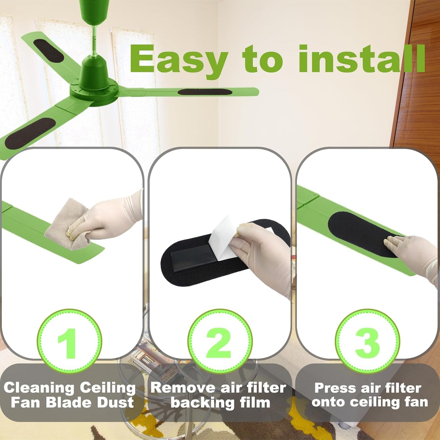 PureSpin™ Coconut Activated Charcoal Ceiling Fan Filter