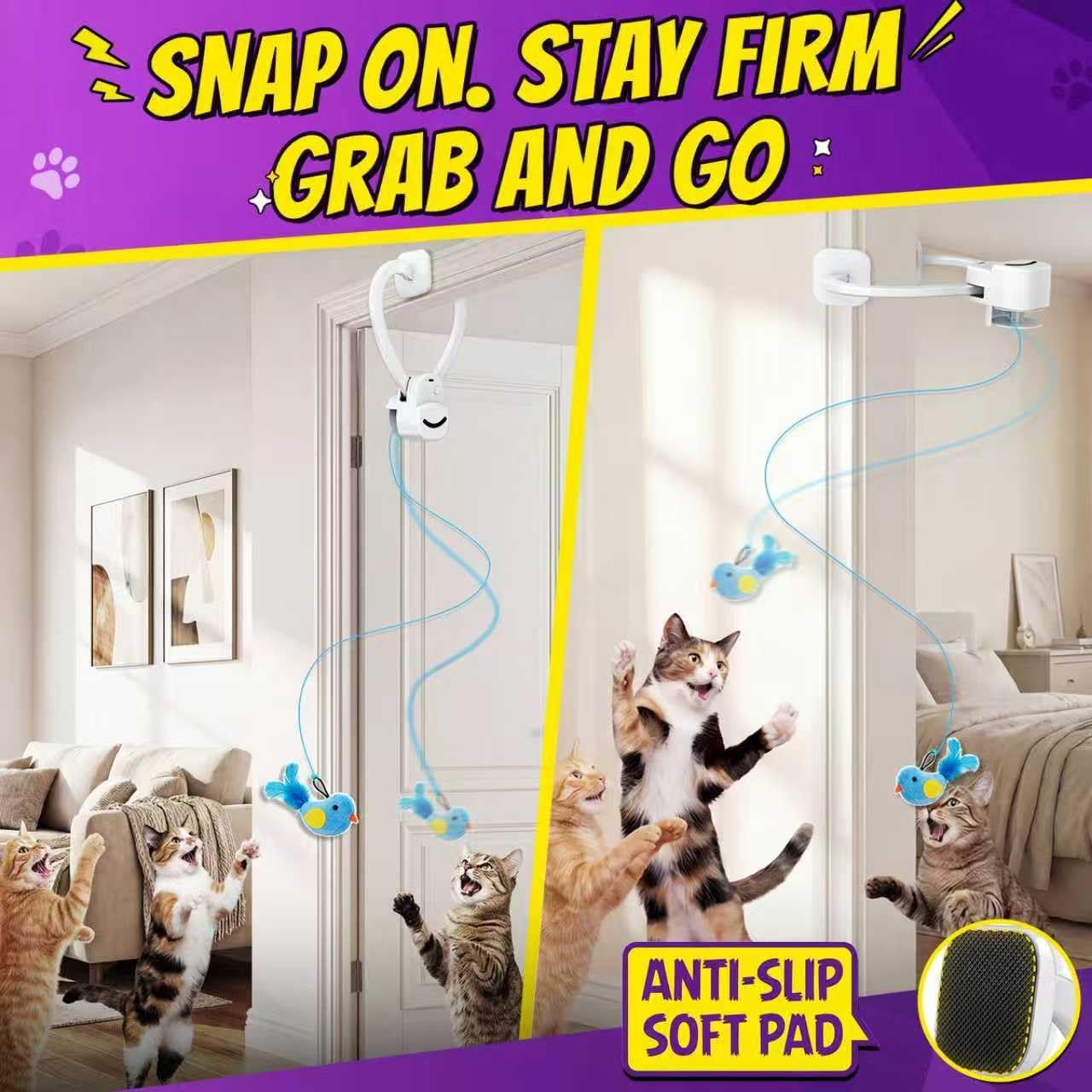 FlutterChase™ - Interactive Cat Door Toy