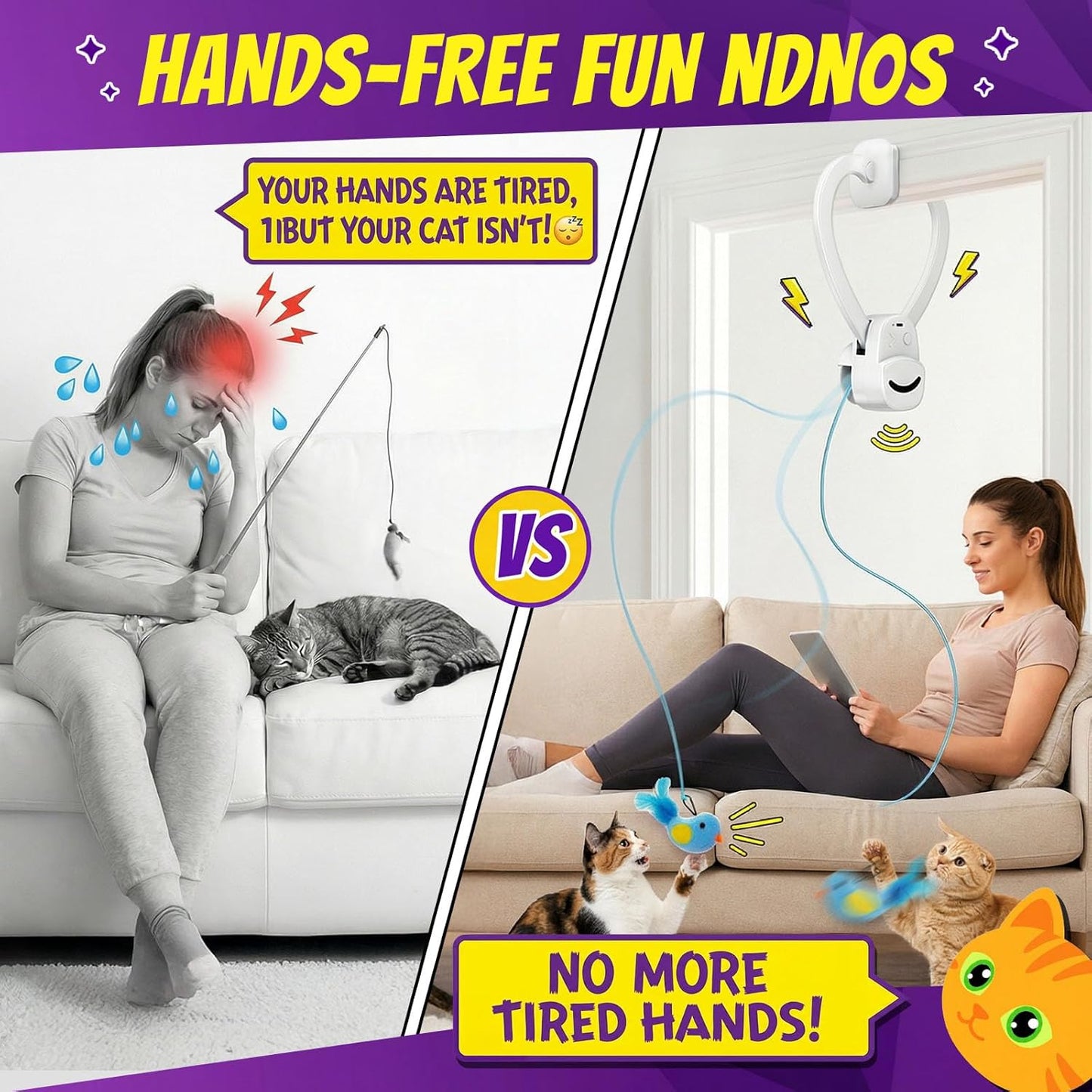 FlutterChase™ - Interactive Cat Door Toy