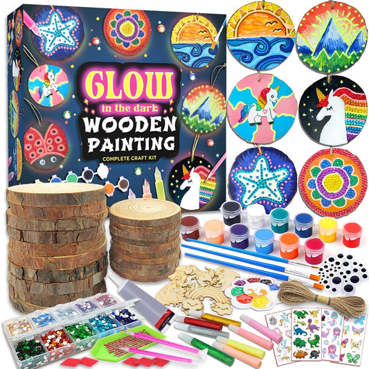 GlowCraft™ Kids Wooden Painting Kit