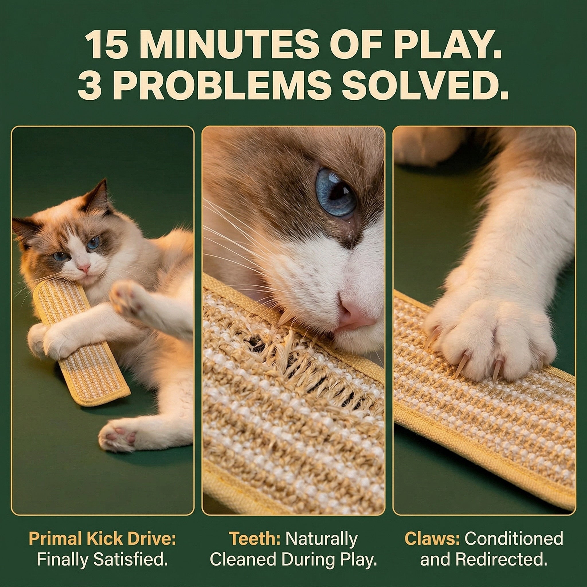 WhiskerWrestle™ Primal Kicker & Chew Toy