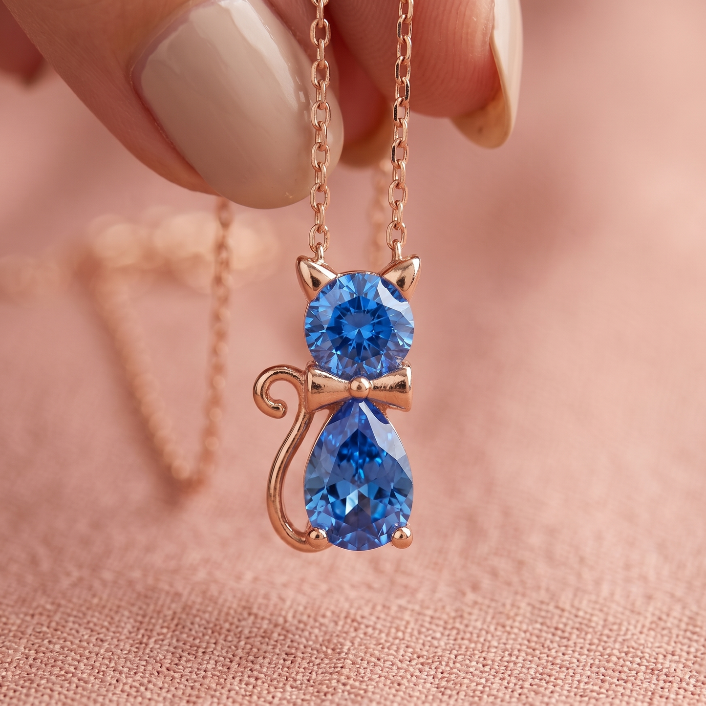 PurrStone™ Crystal Cat Pendant Necklace