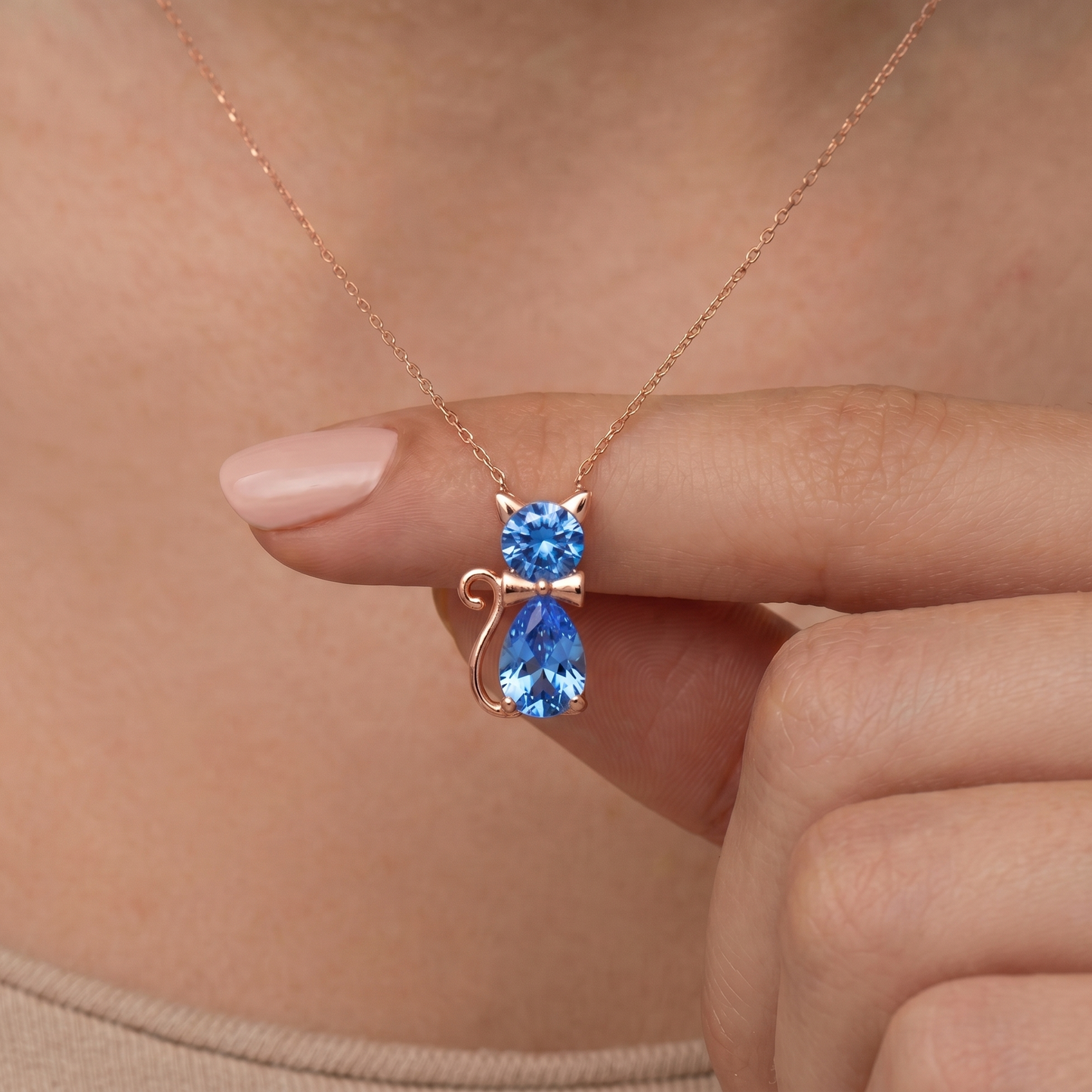 PurrStone™ Crystal Cat Pendant Necklace