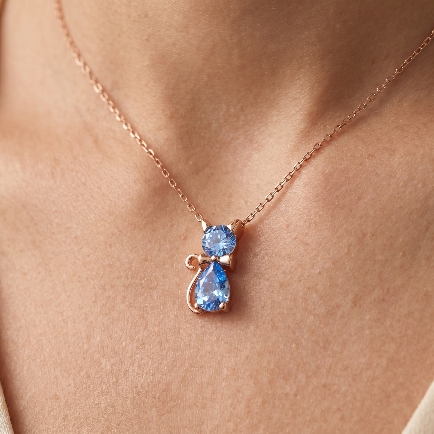 PurrStone™ Crystal Cat Pendant Necklace