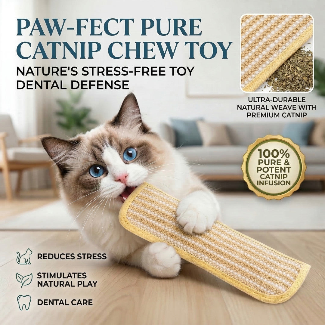 WhiskerWrestle™ Organic Catnip Chew Toy